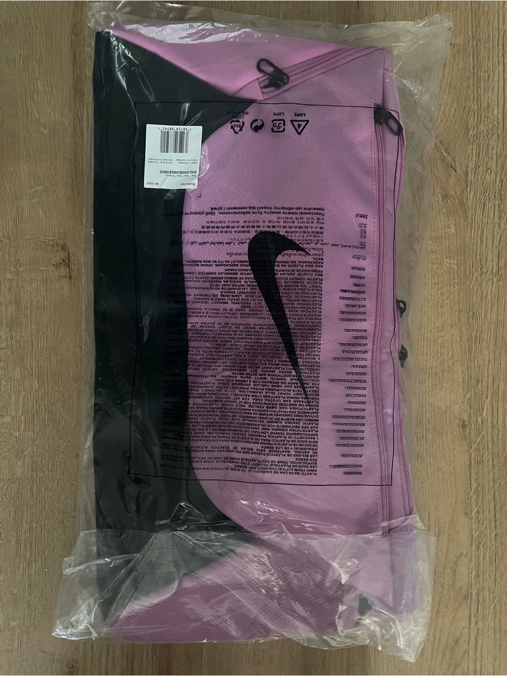 Nike Pink and Black Travel Duffel Bag